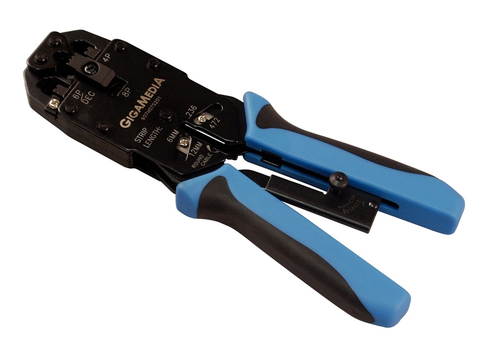 Pinza crimpaggio plug RJ4 4,6,8 Gigamedia