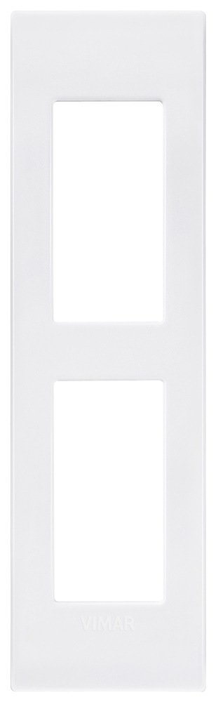 Placca Classic 2 moduli tecnopolimero bianco per pannelli elettrici