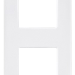 Placca Classic 2 moduli tecnopolimero bianco per pannelli elettrici