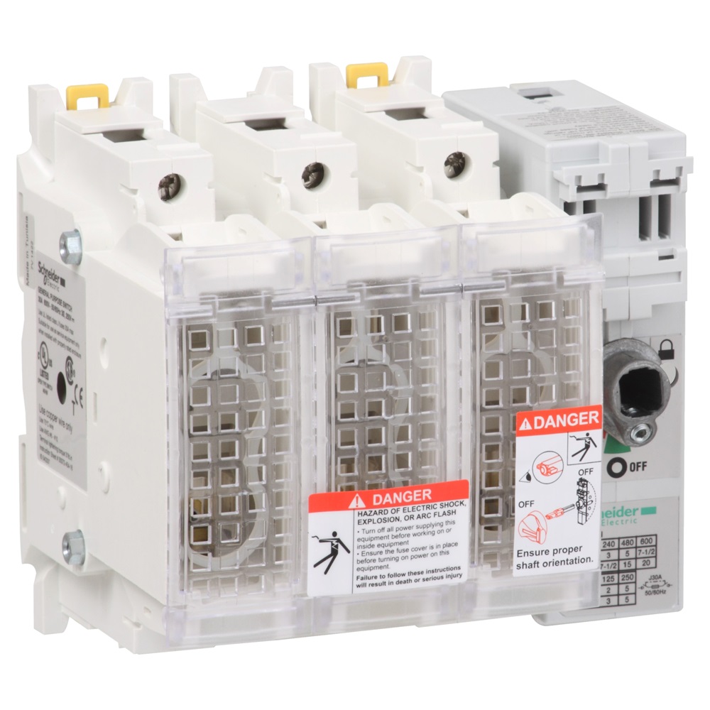 Interruttore-sezionatore fusibile TeSys GS - 3P - UL 30 A - dim. fusibile J