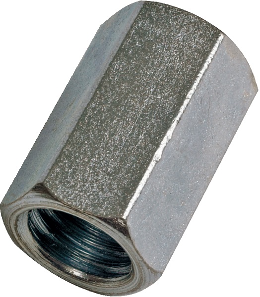 Connettore doppio femmina M10 acciaio zincato 19mm per aste filettate installazioni elettriche rapide 25 pezzi