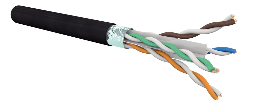 Cavo dati CAT6 F/UTP PE nero 500 metri prestazioni elevate rete stabile