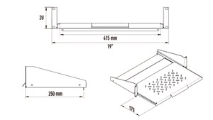 RIPIANO ESTRAIBILE P250MM GRIGIO