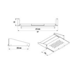 RIPIANO ESTRAIBILE P250MM GRIGIO