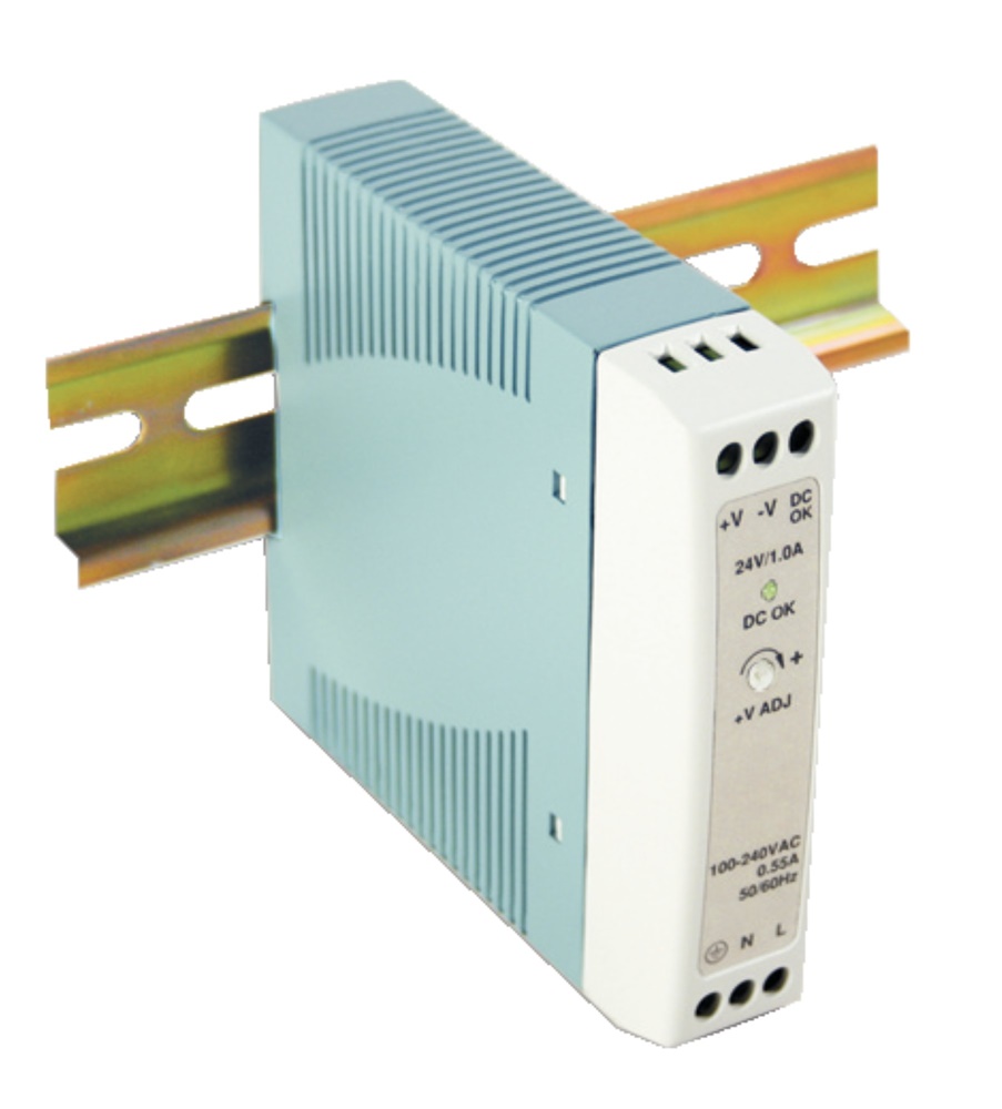 Alimentatore 20W 24V DC per automazione industriale rail DIN