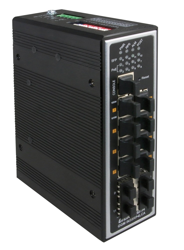 SWITCH INDUS POE SNMP 8RJ+4 SF