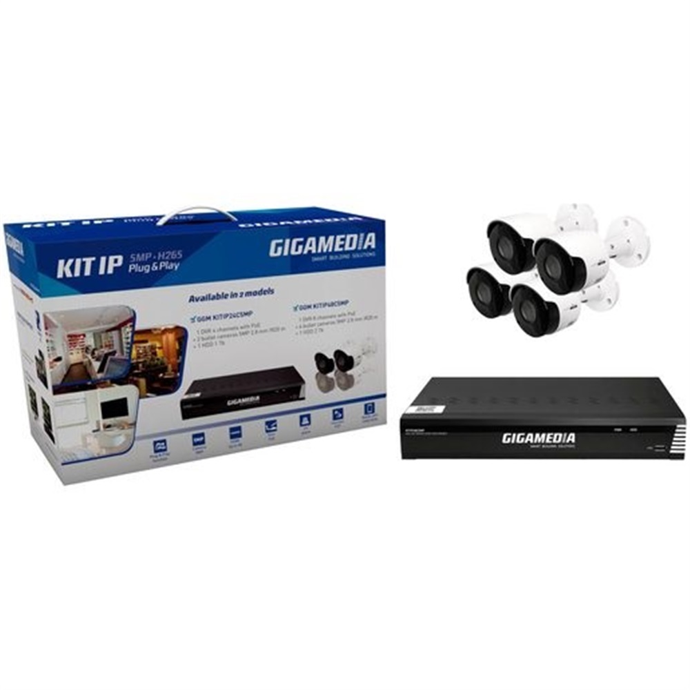 KIT 4 CAMERE BULLET IP NVR 8 CH 2T