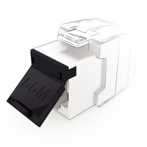 PARAPOLVERE NERO PER PRESE RJ45 NKJ