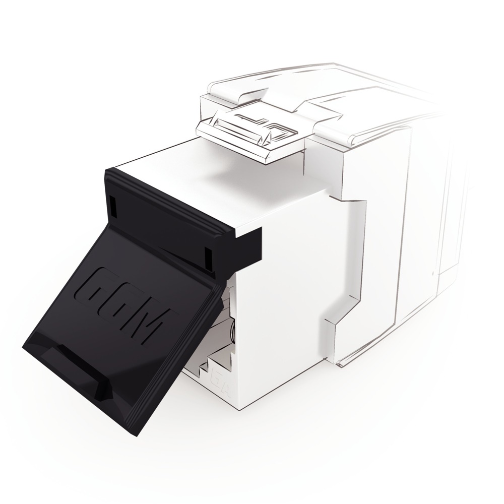 PARAPOLVERE NERO PER PRESE RJ45 NKJ