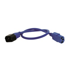 POWER CORD C13/C14 0,5M BLUE