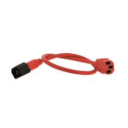 POWER CORD C13/C14 0,5M RED