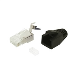 Plug connettore C6/C6A FTP con copertura nera per cablaggio elettrico professionale