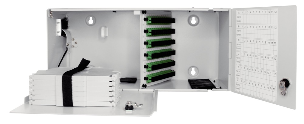 PRI 72 RAC SC/APC cassettes FTTH edificio residenziale