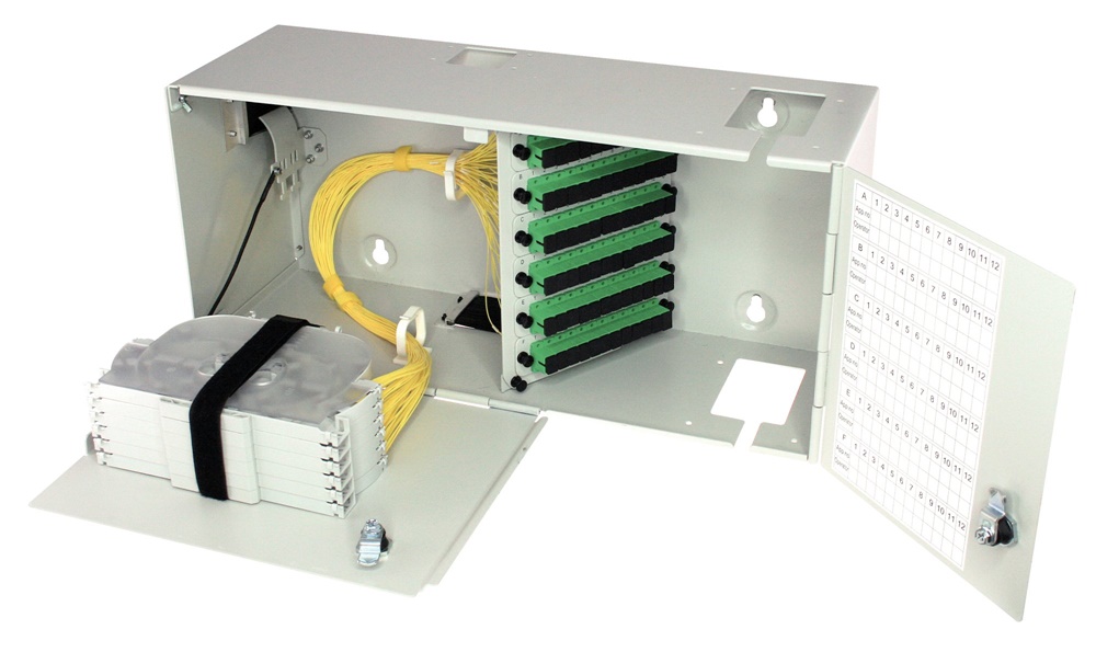 PRI 72 porte rack SC/APC con K7 e pigtails per FTTH edificio residenziale