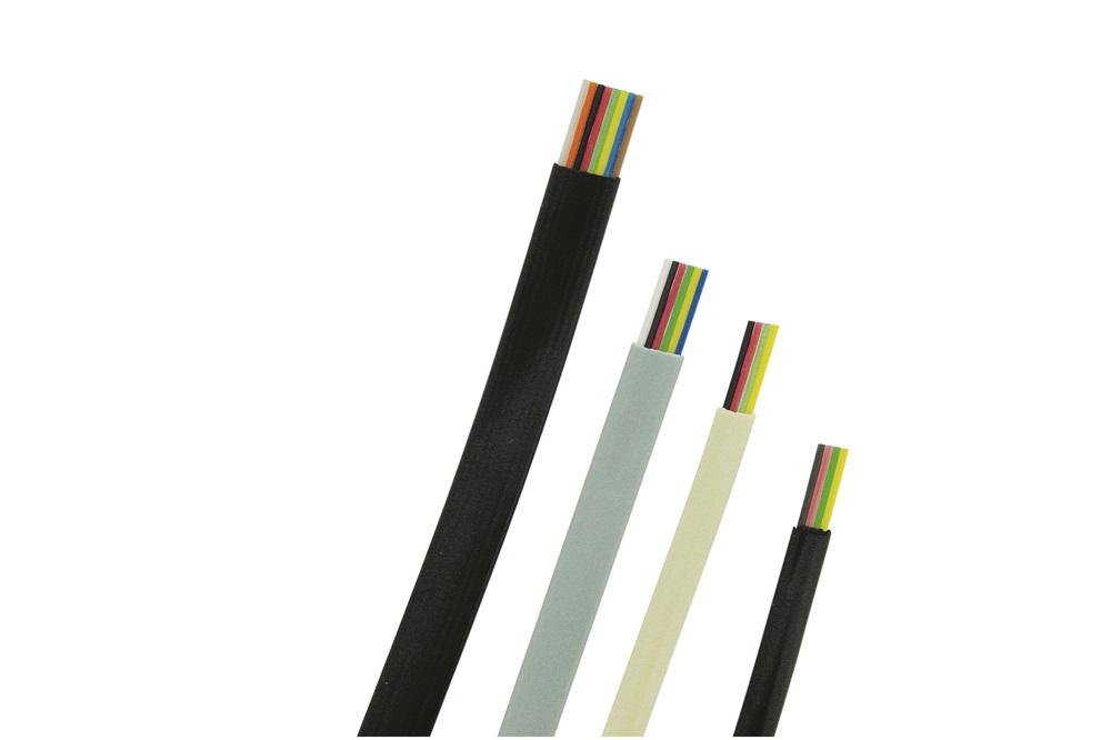 FLAT TELEPHONE CABLE 6 CORES BLACK