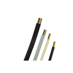 FLAT TELEPHONE CABLE 6 CORES BLACK