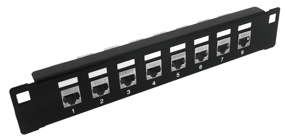 PANNELLO 8 PORTE RJ45 CAT 5E STP