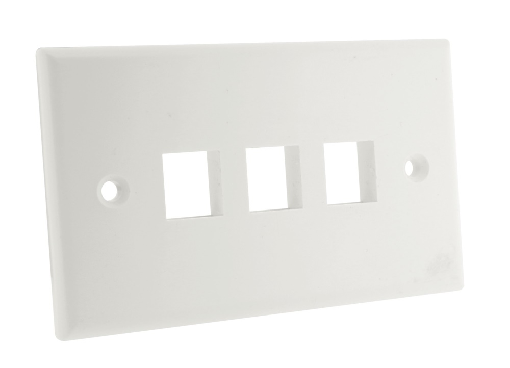 FACEPLATE 3 POSTI RJ45 KEYSTONE