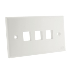 FACEPLATE 3 POSTI RJ45 KEYSTONE