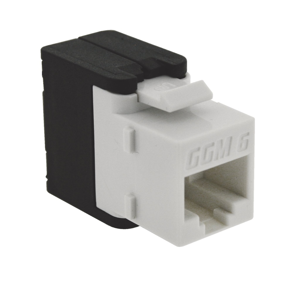 Presa RJ45 UTP Cat6 toolless bianco installazione rapida senza attrezzi rete stabile efficiente