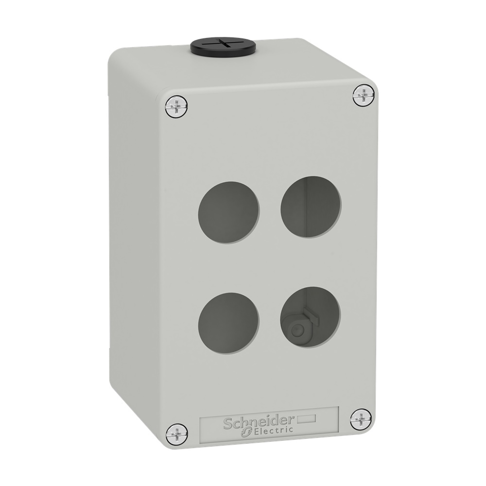 Pulsantiera in metallo grigia  M20 4 fori 22MM 80X130X77 UL CSA