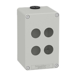 Pulsantiera in metallo grigia  M20 4 fori 22MM 80X130X77 UL CSA