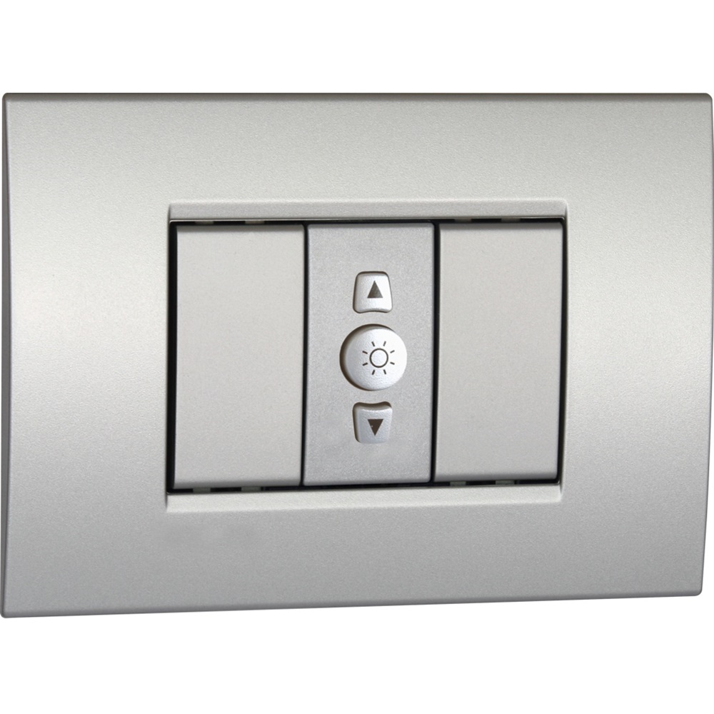Dimmer incasso Regolo argento 1 modulo controllo intensità luminosa lampade casa