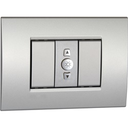 Dimmer incasso Regolo argento 1 modulo controllo intensità luminosa lampade casa