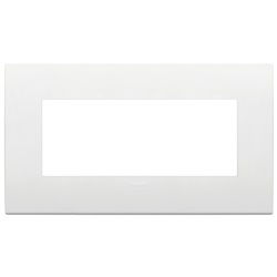 Placca Classic 5 moduli tecnopolimero bianco per installazioni elettriche