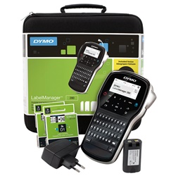 Etichettatrice elettronica DYMO LabelManager 280 portatile ricaricabile con tastiera QWERTY, etichette D1 12 mm, per organizzazione e identificazione cavi e componenti elettrici professionale