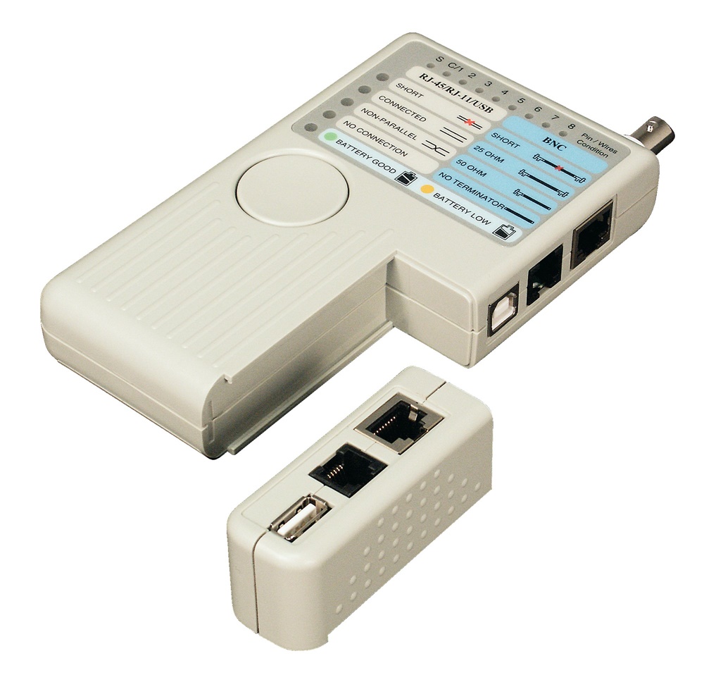 Tester cavi RJ45/RJ11/BNC/USB Gigamedia