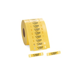 Targhetta poliolefina LFH 10x51mm giallo zero alogeni per cavi grandi e fasci cavi trasporto massa
