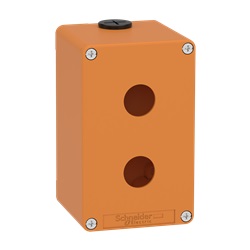 Pulsantiera vuota arancio  M20 2 fori 22MM 80X130X77 UL CSA