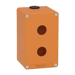 Pulsantiera vuota arancio  M20 2 fori 22MM 80X130X77 UL CSA