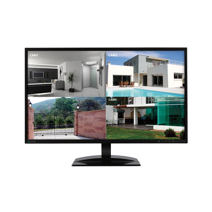 Monitor LED 24 Full HD 16:9, ingressi VGA e HDMI, audio integrato, attacco VESA 75x75, base tavolo inclusa