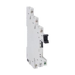 Zoccolo slim per relè 220-240V AC/DC con terminali a vite