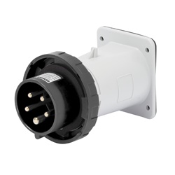 SPINA FISSA DA INCASSO DIRITTA - IP67 - 3P+N+T 16A 480-500V 50/60HZ - NERO - 7H - CABLAGGIO A VITE