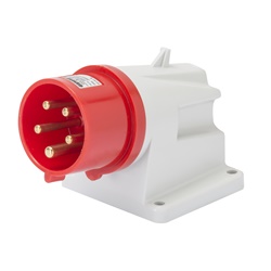 SPINA FISSA DA INCASSO DIRITTA - IP67 - 3P+T 32A 380-440V 50/60HZ - ROSSO - 3H - CABLAGGIO A VITE