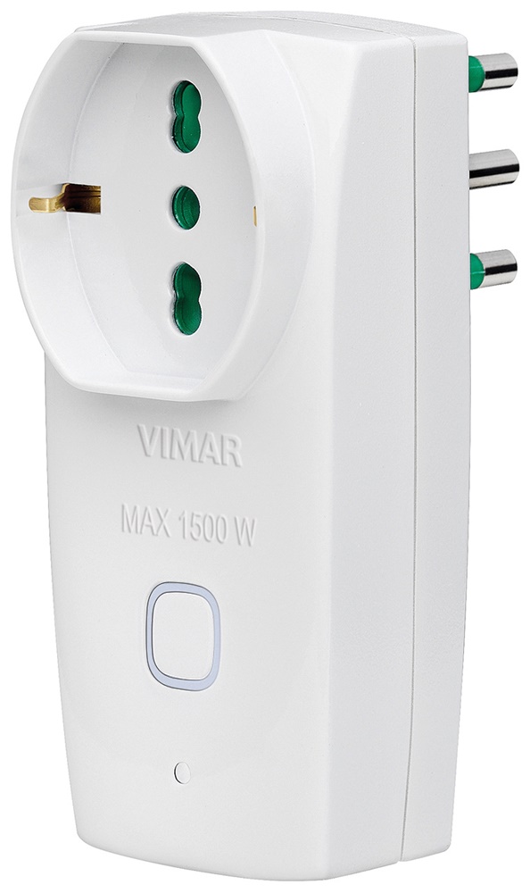 Adattatore multiplo Sicury 230V 1500W spina S17 presa universale interruttore WiFi controllo remoto app