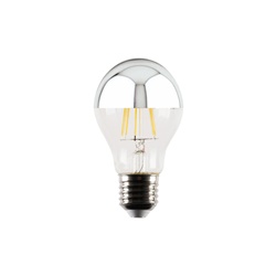 Lampadina LED E27 7W finitura cromo 180° 2700K illuminazione interna efficiente