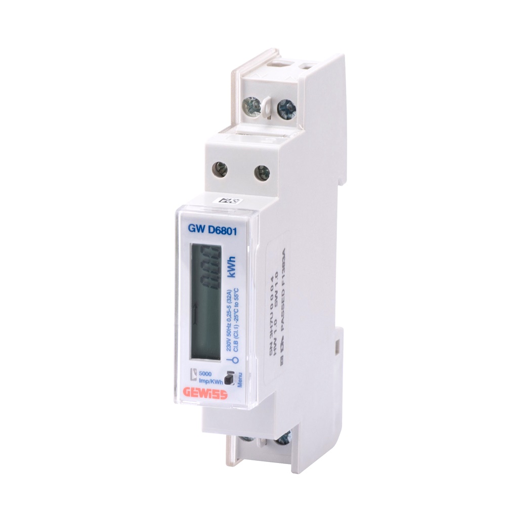Contatore monofase diretto MID 40A 1 modulo per misura energia elettrica