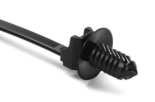Fascetta fissaggio a pino T50SOSFT6LG-E4 con disco anti polvere per cablaggi automotive e industriali