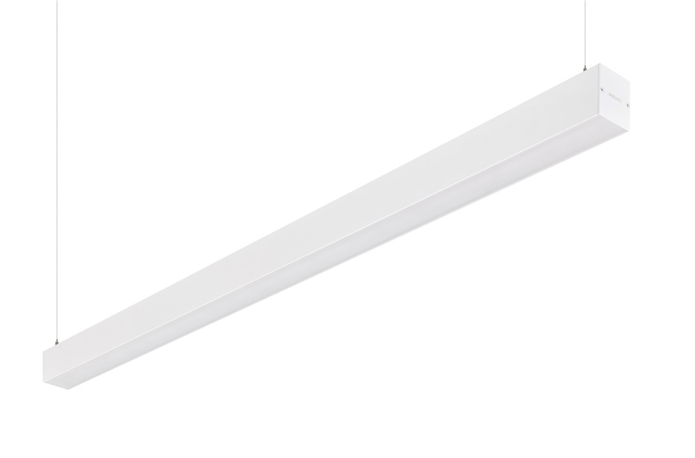 Alimentatore KeyLine 74° fascio medio bianco RAL 9003 con connettore a pressione 3 poli per illuminazione uffici