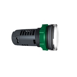 Lampada spia monoblocco bianca Ø22 con LED integrato 230Vac