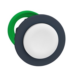 Testa pulsante bianco sporgente Ø30