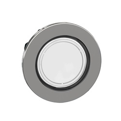 Testa pulsante bianco filopannello per inserimento etichette- per LED universale- Ø30