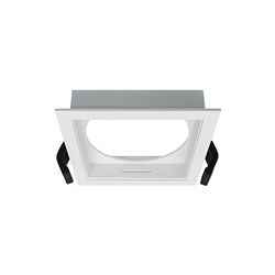 Ghiera quadrata con cornice bianca per montaggio sicuro componenti elettrici professionali