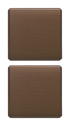 Due tasti Flat intercambiabili bronzo senza simboli per impianti elettrici