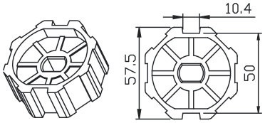 OTTAGONALE 60X0.8MM.