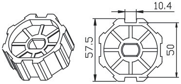 OTTAGONALE 60X0.8MM.